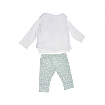 Compleu 3 piese pantaloni, bluza si vesta pentru fete Baby Rose, COMP-4586V, Verde [1]