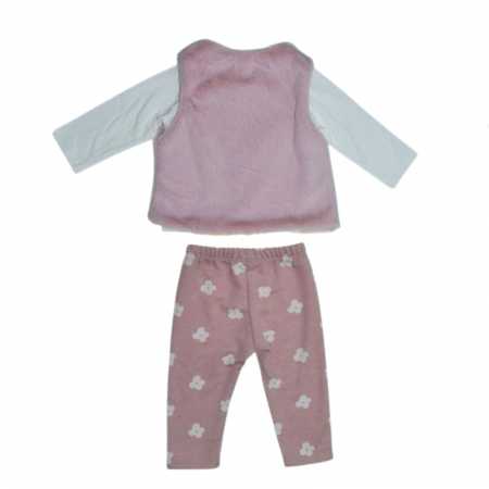 Compleu 3 piese pantaloni, bluza si vesta pentru fete Mini Junior CMP-MJ4629, Roz [1]