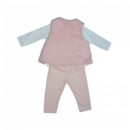 Compleu 3 piese pantaloni, bluza si vesta pentru fete, Mini Junior CMP-MJ4685R, Roz [2]