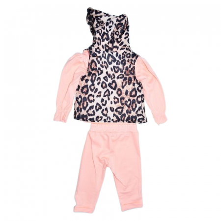 Compleu 3 piese pantaloni, bluza si vesta, pentru fete, Mini Junior CMP1021-74, Coral [1]