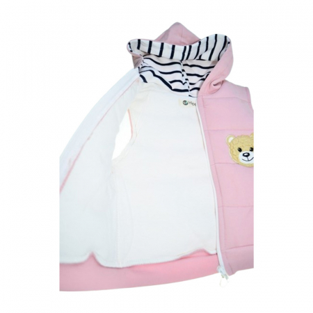 Compleu 3 piese pantaloni, bluza si vesta, pentru fete, Mini Junior CMP2608R, Roz [3]