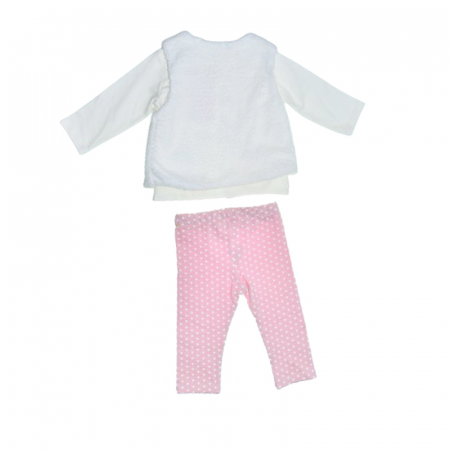 Compleu 3 piese pantaloni, bluza si vesta pentru fete Baby Rose, COMP-4586, Roz [1]