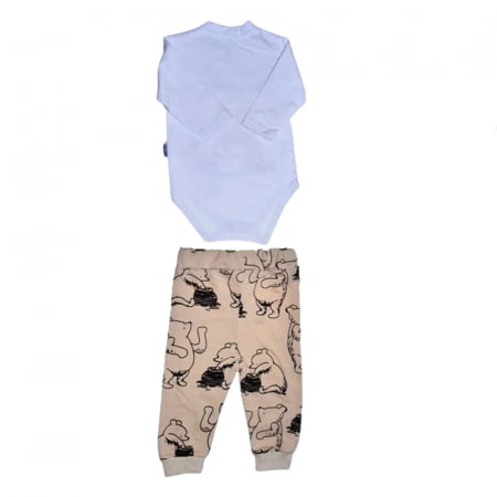 Compleu 3 piese pantaloni, body si caciula pentru baieti Mini Junior COMP-MJ7, Multicolor [1]