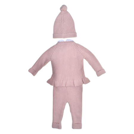 Compleu 4 piese pantaloni, body si cardigan, pentru fete, Mini Junior CMP4127C, Coral [1]
