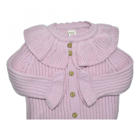 Compleu din 2 piese, salopeta si caciula, pentru fete, Mini Junior 4140R, Roz [3]