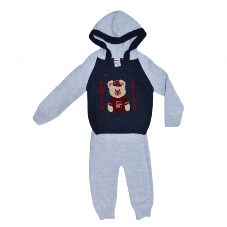 Compleuri baieti maneca lunga - Compleu 2 piese pantaloni si bluza pentru baieti Mini Junior CMP-MJ1, Albastru
