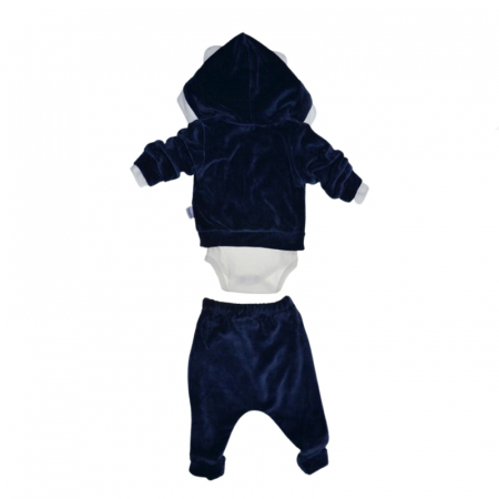 Compleu 3 piese pantaloni, body si jacheta pentru baieti Mini Junior CMP-1197B, Bleumarin [1]