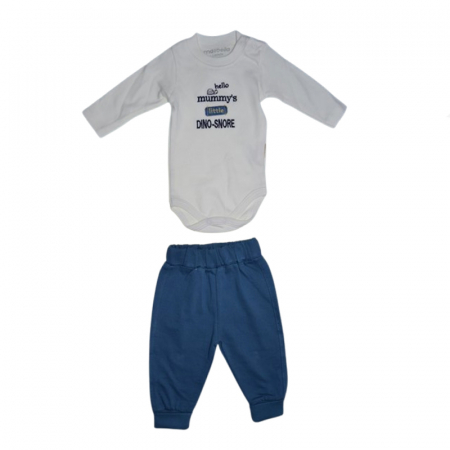 Compleu 3 piese pantaloni, body si jacheta pentru baieti Mini Junior CMP-7051A, Albastru [1]