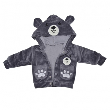 Compleu 3 piese pantaloni, body si jacheta pentru baieti Mini Junior CMP-MJ7, Gri [4]