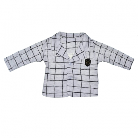Compleu 3 piese pantaloni, body si jacheta pentru baieti Mini Junior SETMJ-13, Gri [4]