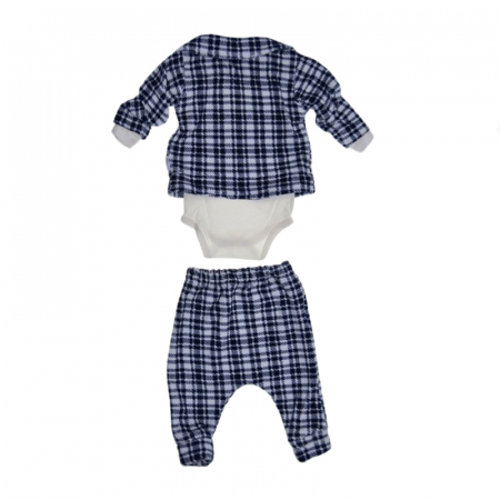 Compleu 3 piese pantaloni, body si sacou pentru baieti Mini Junior CMP-MJ003, Albastru [1]