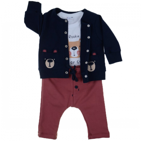 Compleuri baieti maneca lunga - Compleu 3 piese pentru baieti Karen CPB45-62, Multicolor