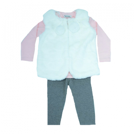 Compleuri  fete maneca lunga - Compleu 3 piese pentru copii Happy House HH191A-92, Multicolor