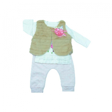 Compleuri  fete maneca lunga - Compleu 3 piese pentru copii Mini Junior CFS-02M-74