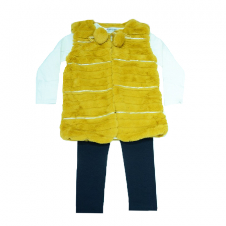Compleuri  fete maneca lunga - Compleu 3 piese pentru fete Happy House HH197GA-140, Multicolor