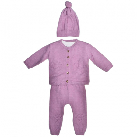 Compleuri  fete maneca lunga - Compleu din 4 piese pentru fete, Mini Junior 4034R, Roz