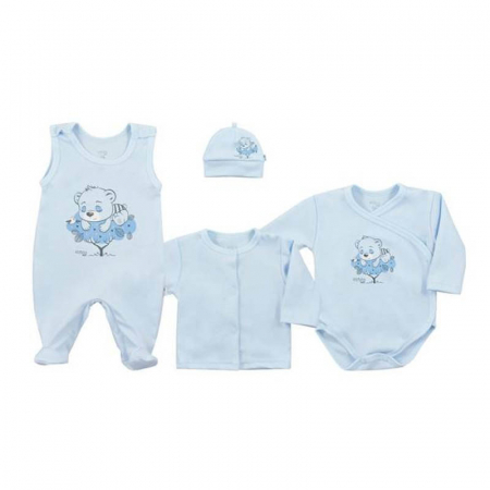 Compleuri baieti maneca lunga - Compleu 4 piese pentru baieti Koala Spiacy Mis 08-735-AL, Albastru