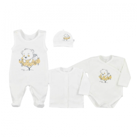 Compleuri  fete maneca lunga - Compleu 4 piese pentru copii Koala Spiacy Mis 08-735-CR, Crem