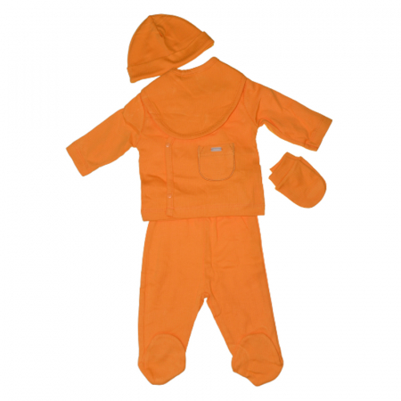 Compleuri baieti maneca lunga - Compleu 5 piese pentru baieti Mini Junior 4778, Portocaliu