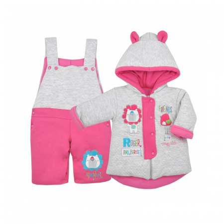 Compleuri  fete maneca lunga - Compleu de iarna 2 piese pentru fete Koala Roger 04-534-R, Roz