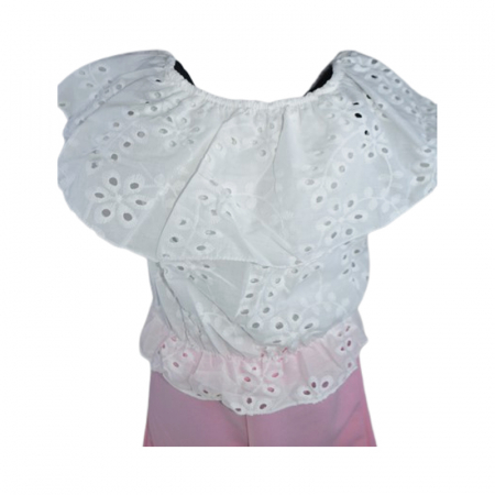 Compleu de vara, din 2 piese, pentru fete, Lucky, LK6123, Roz [2]