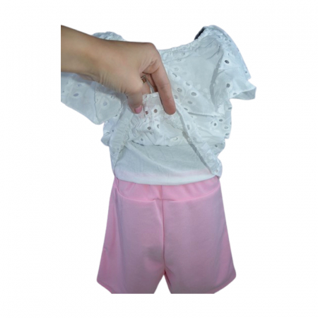 Compleu de vara, din 2 piese, pentru fete, Lucky, LK6123, Roz [5]