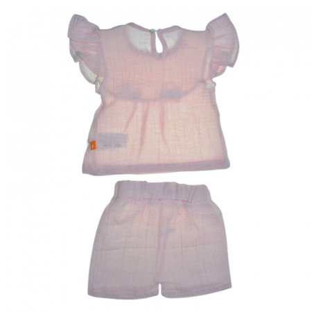 Compleu de vara din 2 piese, pentru fete, Mini Junior 2391R, Roz [1]