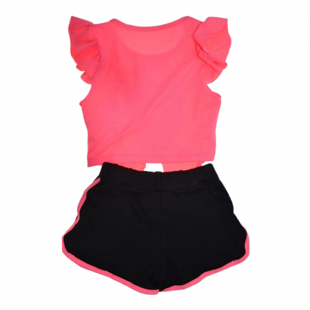 Compleu de vara, din 2 piese, pentru fete, Mini junior, C3253, Roz [1]