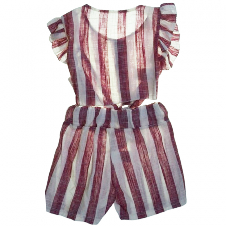Compleu de vara, din 2 piese, pentru fete, Mini junior, C6029R, Rosu [1]