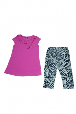 Compleuri fete de vara - Compleu de vara doua piese pentru fete Atut A-4725RD-116, Fucsia