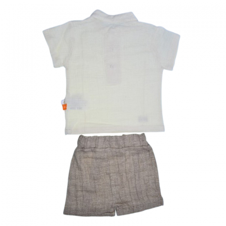 Compleu de vara, din 2 piese, pentru baieti, tricou si pantaloni scurti, Mini Junior, CMPMJ0505, Multicolor [1]