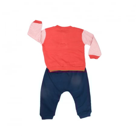 Compleu din 2 piese jerseu cu maneca lunga si pantaloni pentru baieti Findik baby 31270, Rosu [1]