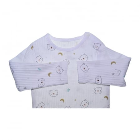 Compleu din 2 piese, body si pantaloni, pentru baieti, Mini Junior 2708C, Crem [3]
