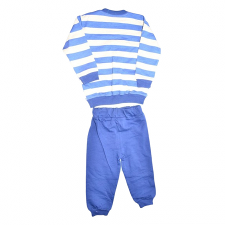 Compleu din 2 piese, pantaloni si bluza, pentru baieti, Mini Junior 2608A, Albastru [1]