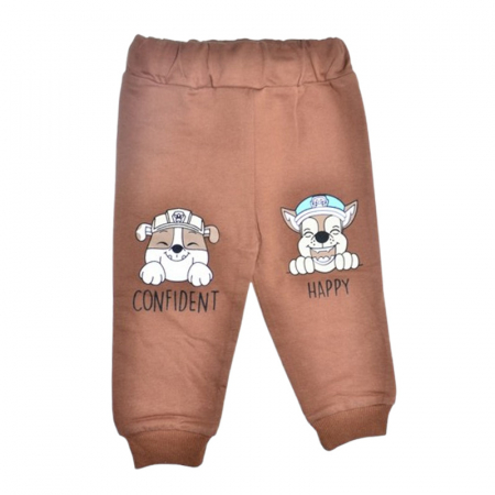 Compleu din 2 piese, pantaloni si bluza, pentru baieti, Mini Junior 2608M, Maro [3]