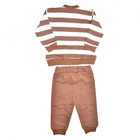 Compleu din 2 piese, pantaloni si bluza, pentru baieti, Mini Junior 2608M, Maro [1]