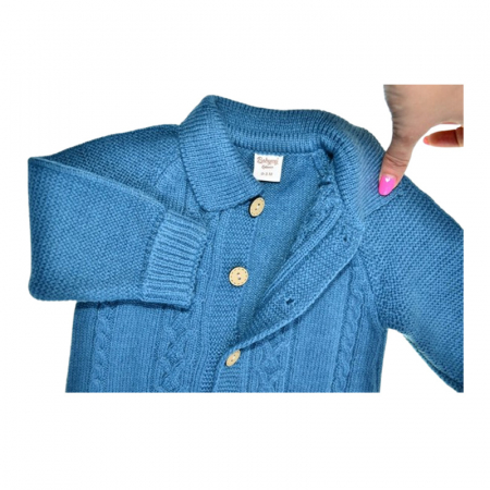 Compleu din 2 piese, salopeta si caciula, pentru baieti, Mini Junior 4141T, Turcoaz [1]