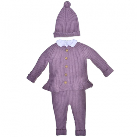 Compleuri  fete maneca lunga - Compleu din 4 piese pentru fete, Mini Junior CMP4127M, Mov