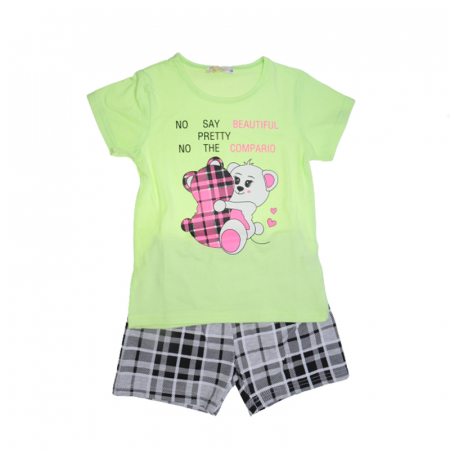 Compleuri fete de vara - Compleu din doua piese pentru fete Happy House HH526A, Verde