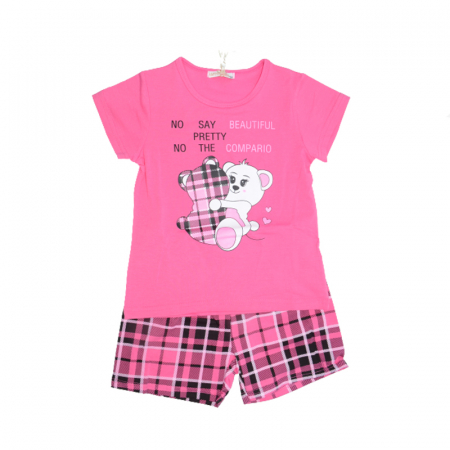 Compleuri fete de vara - Compleu din doua piese pentru fete Happy House HH526B, Fucsia