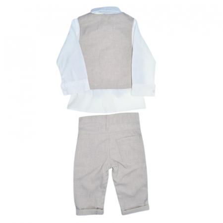 Compleu elegant 4 piese, pentru baieti, Mini Junior 3684, Crem [1]
