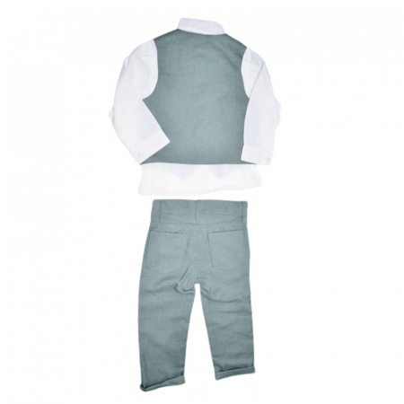 Compleu elegant 4 piese, pentru baieti, Mini Junior 3685BV, Verde [1]