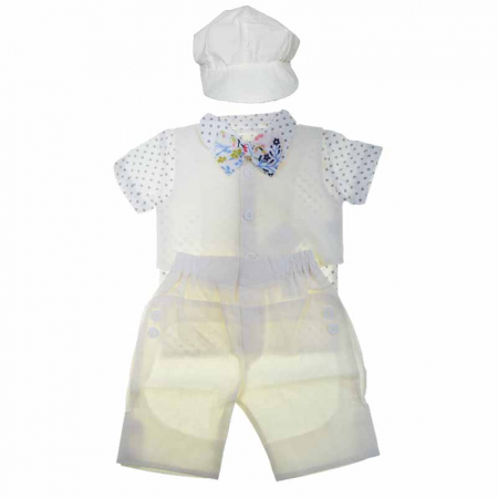 Costume elegante - Costum elegant din 5 piese pentru baieti Andreeatex 030623, Crem