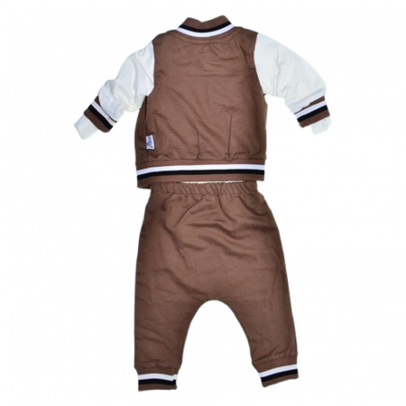 Compleu format din 3 piese, pentru baieti, Mini Junior 1394M, Maro [1]