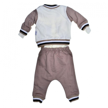 Compleu format din 3 piese, pentru baieti, Mini Junior 1401B2, Bej [1]