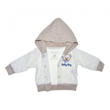 Compleu format din 3 piese, pentru baieti, Mini Junior 4049C2, Crem [4]
