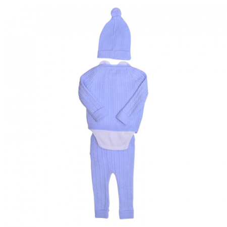 Compleu format din 4 piese, pentru baieti, Mini Junior 4126A-56-62, Albastru deschis [1]