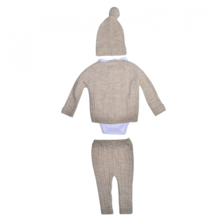 Compleu format din 4 piese, pentru baieti, Mini Junior 4126C, Crem [1]