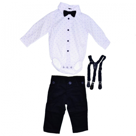 Compleuri baieti maneca lunga - Compleu format din 4 piese pentru baieti Mini Junior COMP-1602, Albastru