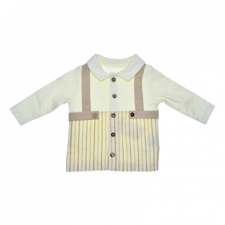 Compleu format din 5 piese pentru baieti, Mini Junior COMP-4095, Crem [2]